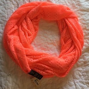 Neon Coral Infinity Scarve/ Fashion Accessory