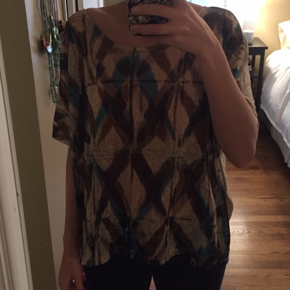 Open Back Tribal Print Top