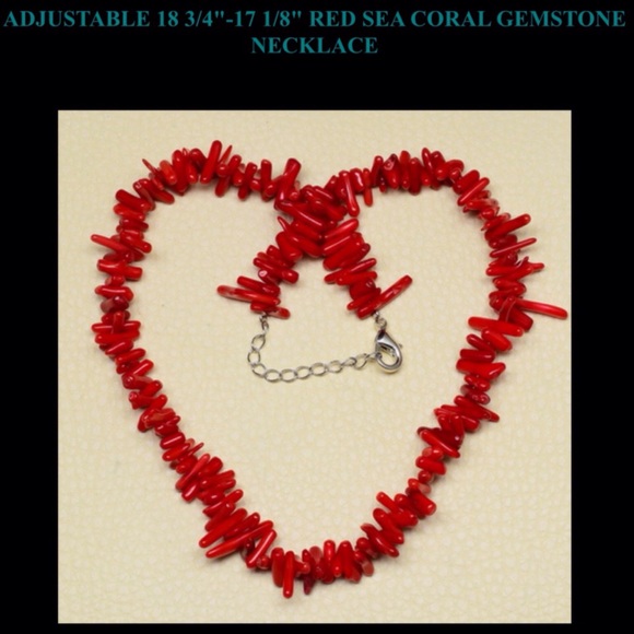 Red Sea Coral Gemstone Necklace - Picture 3 of 6