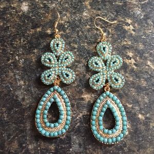 Teal colored earrings - DONATING NEXT WEEK