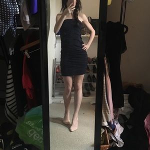 Hot navy bondage dress