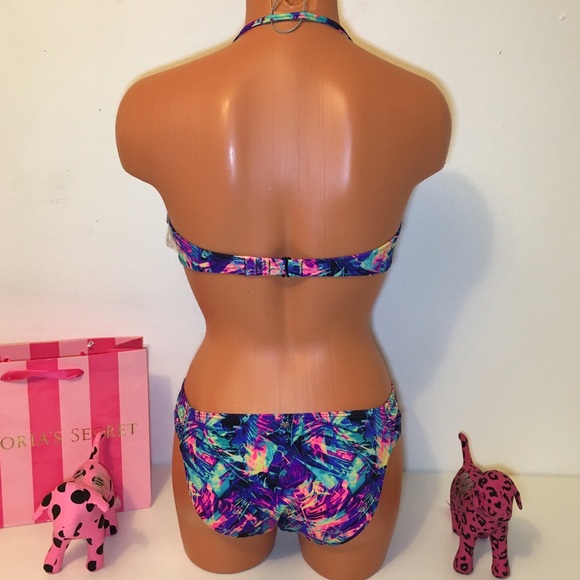 🚫SOLD🚫NEW PINK VS TROPICAL MULTICOLOR SWIMSUIT - Picture 3 of 4