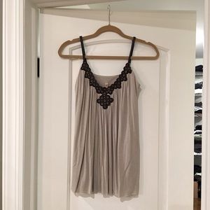 Bailey 44 Grey Embellished Tank Top