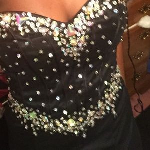 Bejeweled sparkly prom dress
