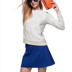 JCREW blue fluted skirt