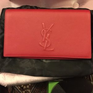 Never used ysl red clutch