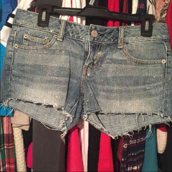 Glitter Denim jean Shorts