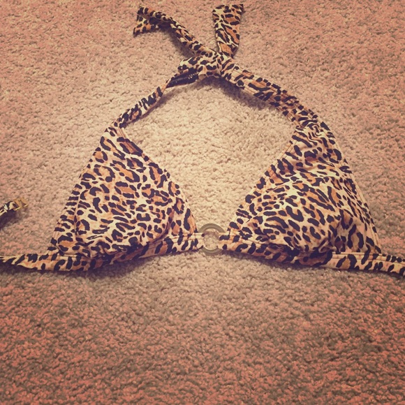 Cheetah Print Swim Halter Top