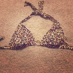 Cheetah Print Swim Halter Top