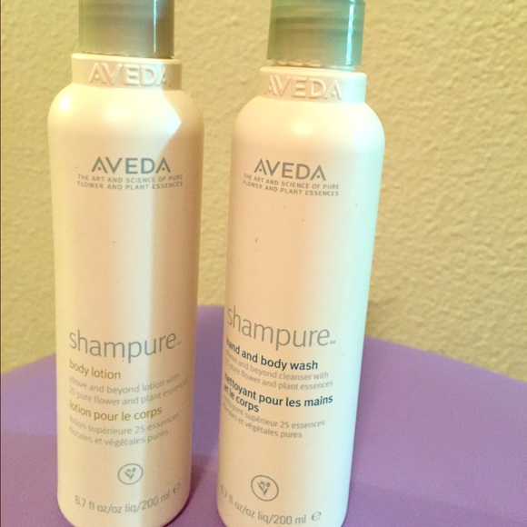Aveda body wash and lotion.