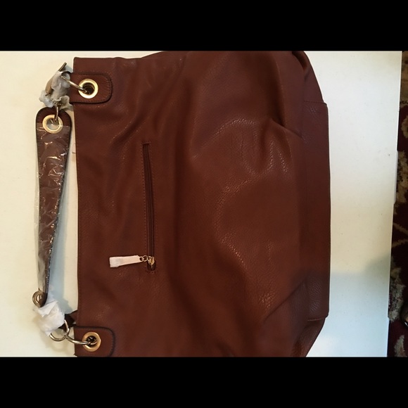 Carmel color PU Handbag - Picture 2 of 2