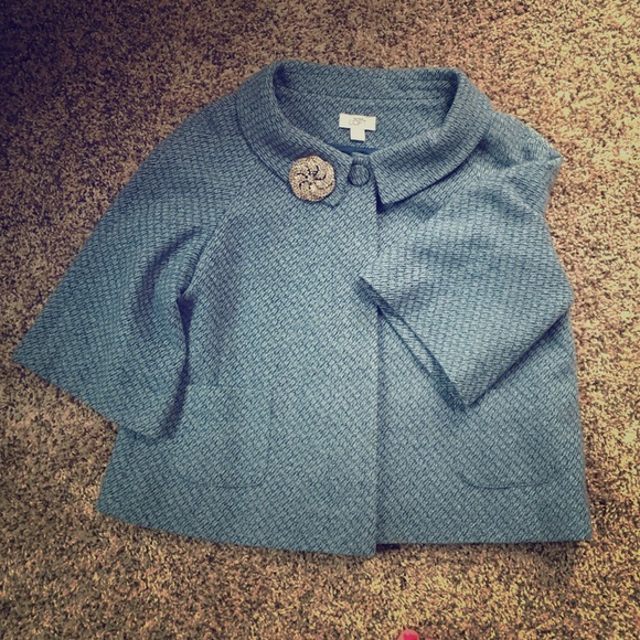 Vintage inspired blue cropped jacket