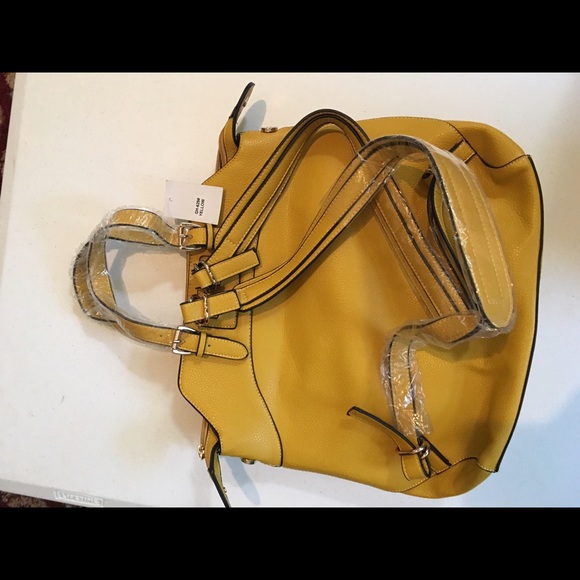 Yellow PU Backpack - Picture 4 of 4