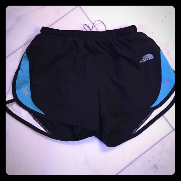 North face running shorts.