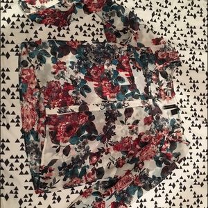 Open back floral top