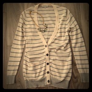 Madewell striped boyfriend cardigan