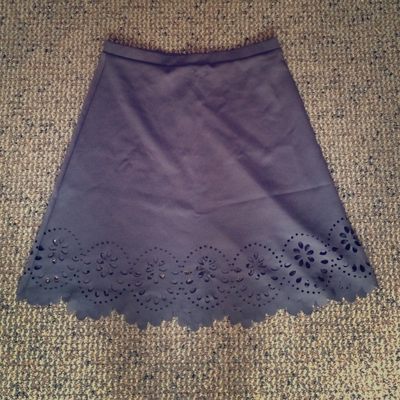Charcoal grey laser cut skirt - Picture 1 of 1