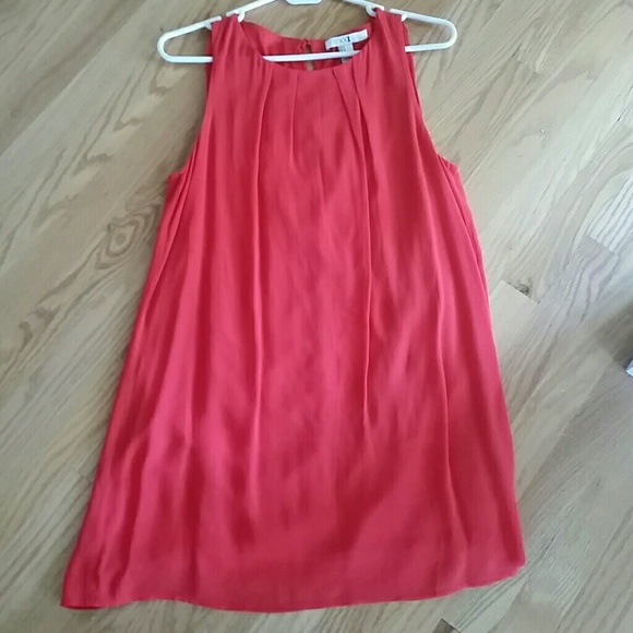 Forever 21 orange/red sleveless shift dress