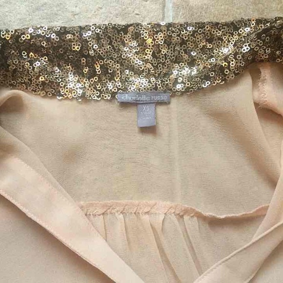 Tan Sheer Top - Picture 2 of 3