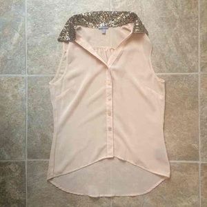 Tan Sheer Top