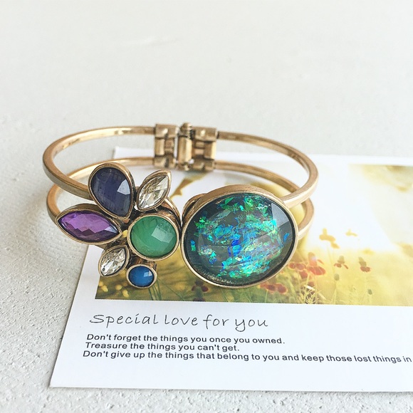 Colorful cuff bracelet. - Picture 2 of 4