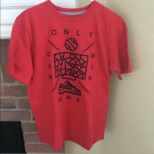 NIKE Red Medium Regular Fit Short Sleeve Shirt