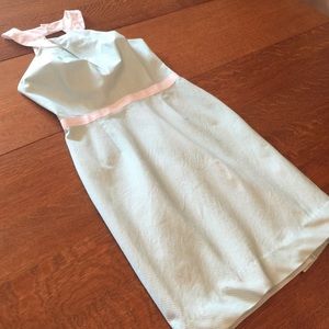 Cremieux summer dress pale green aqua white 2