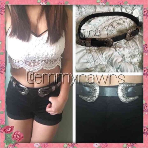 $30 Today Only • SILVER Double Buckle Western Belt - Picture 2 of 3