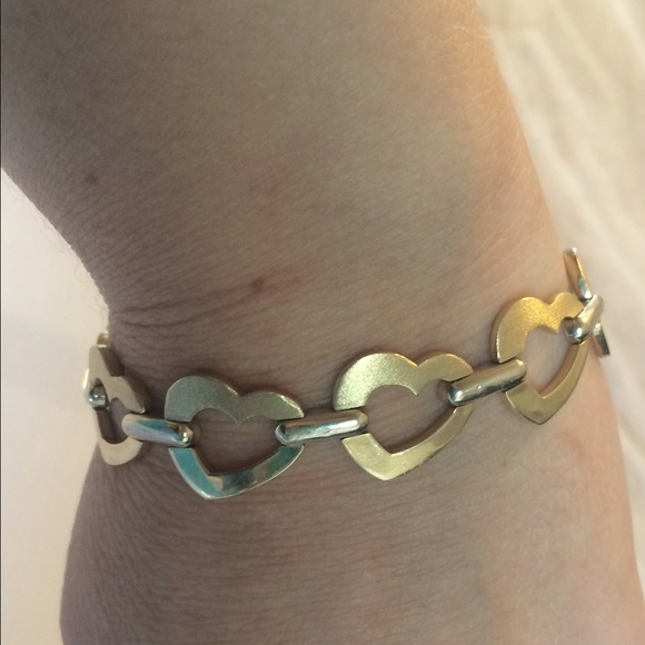 14k GOLD HEART CHAIN BRACELET