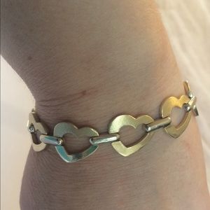 14k GOLD HEART CHAIN BRACELET