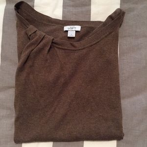 Short sleeve brown sweater