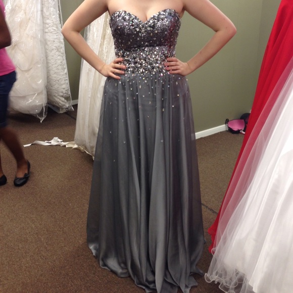 Strapless Jeweled Formal Gown/Prom Dress - Picture 1 of 2