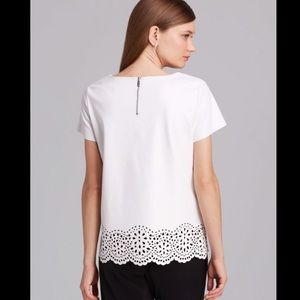 Calvin Klein Lasercut Faux Leather Top