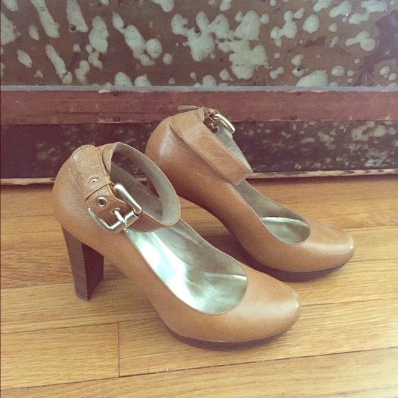 Michael Kors stacked wooden heels