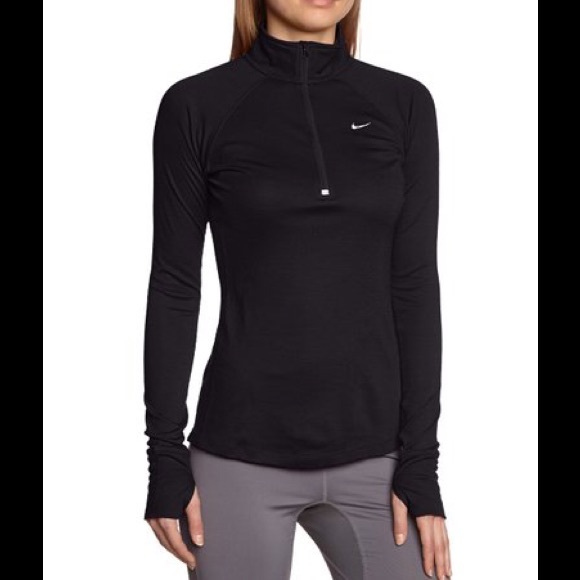 Nike dri fit half zip black