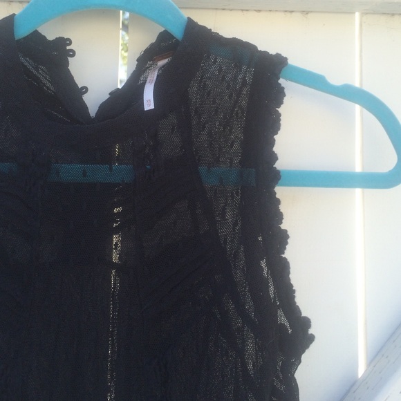 Free people extra small black lace tank