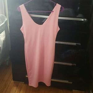 Pink fitted dress