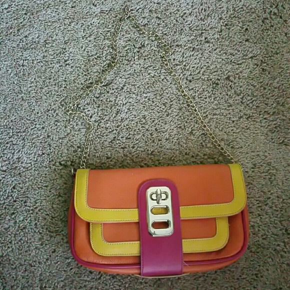 Colorful Aldo gold chain bag