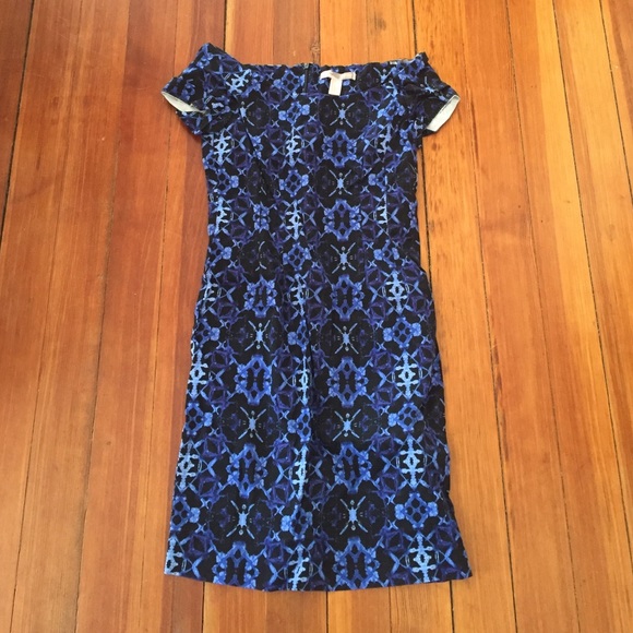 Blue and black dress