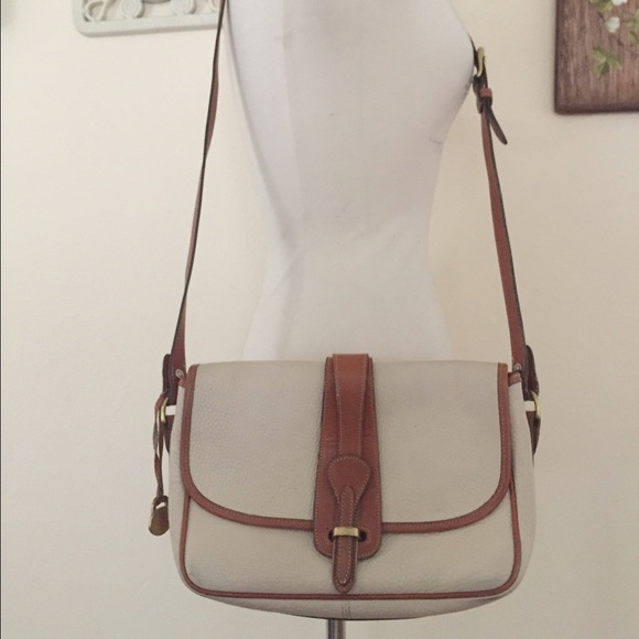 Dooney & Bourke vintage tan satchel cross body bag