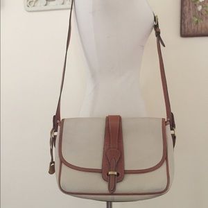 Dooney & Bourke vintage tan satchel cross body bag