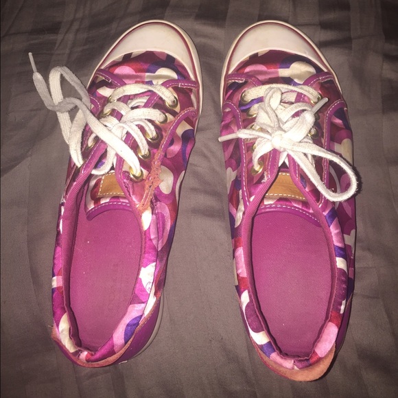 Authentic pink coach shoes