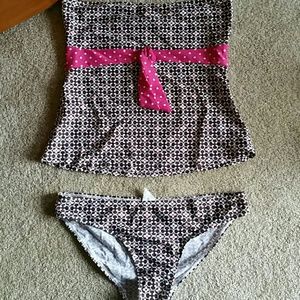 Brown and Pink Tankini