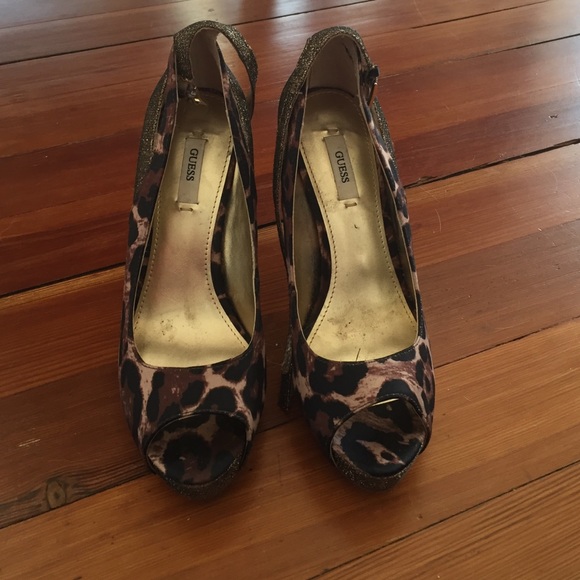Lepard/gold high heels