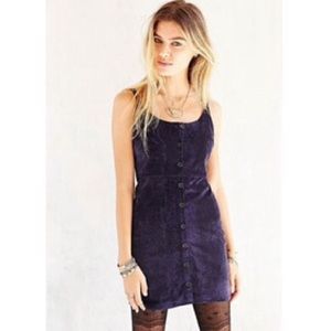 Cooperative Blue Corduroy Button Front Dress