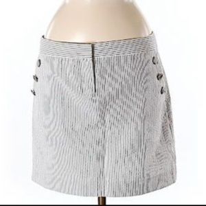J Crew Pencil Stripe Button Skirt