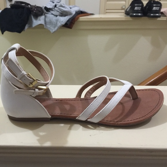 White sandals