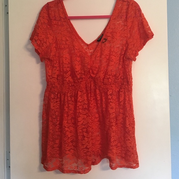 Torrid Orange Lace Blouse