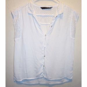White ZARA button up.