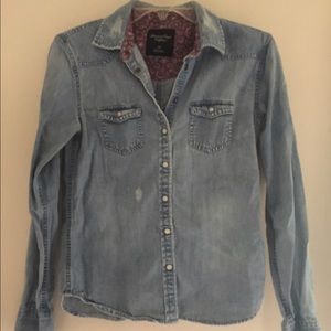 American Eagle Denim Button Up